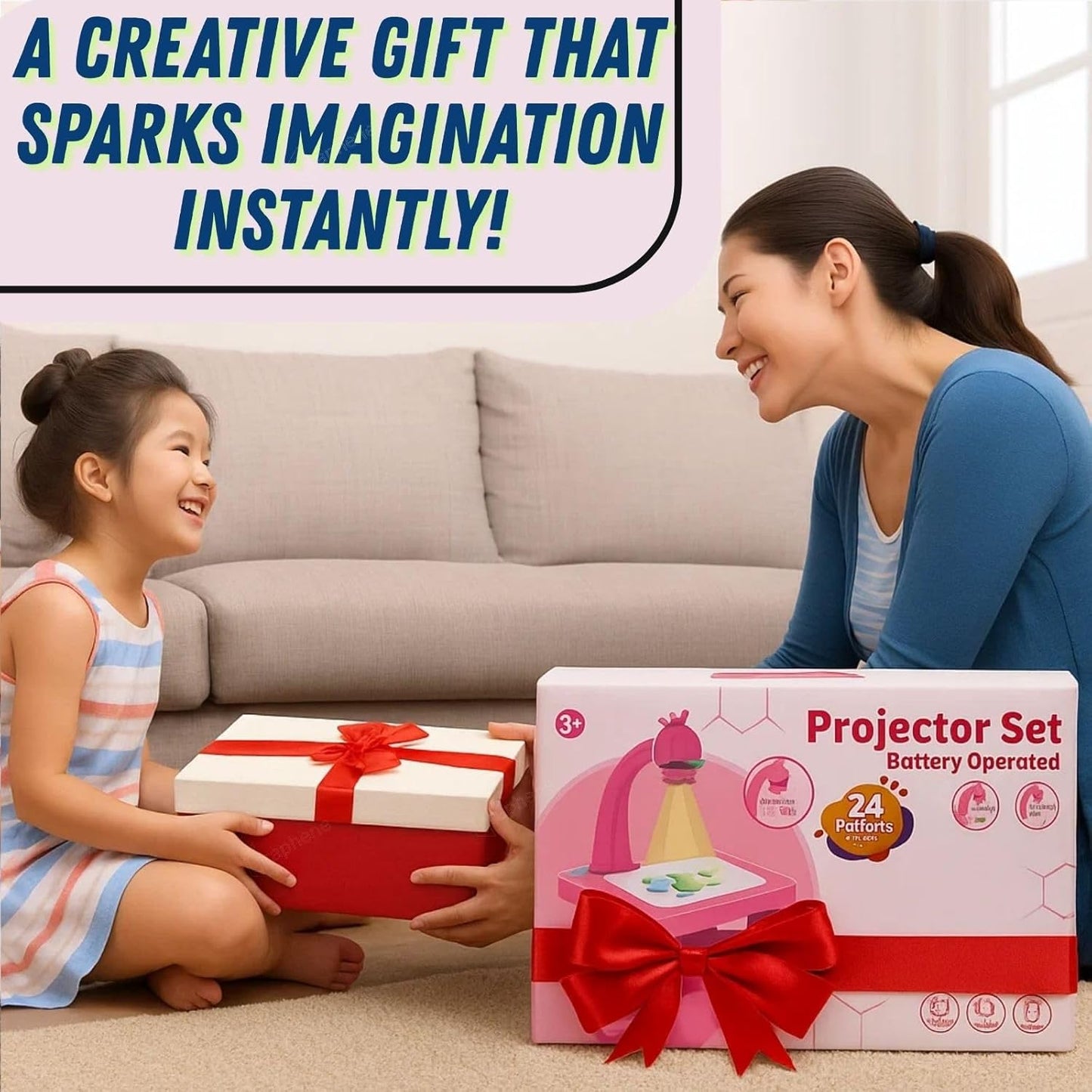 Magic Art Drawing Table - Premium Kids Art Set with LED Projection